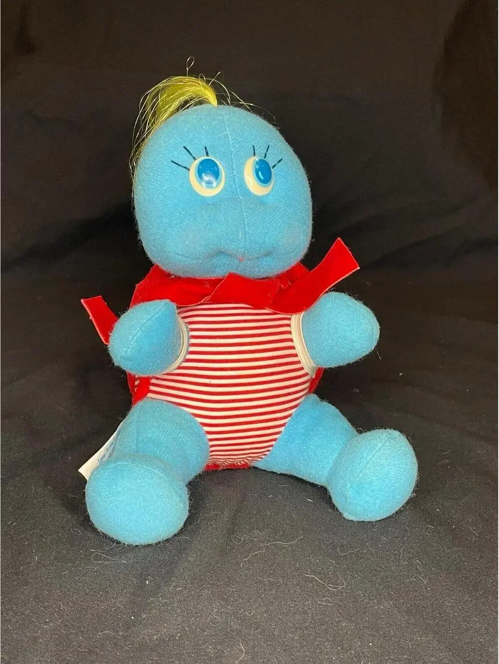 Vintage 1988 Hasbro Topsy Turtle Plush Doll w/ Backpack & Hat